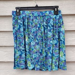 Blue Floral Skirt